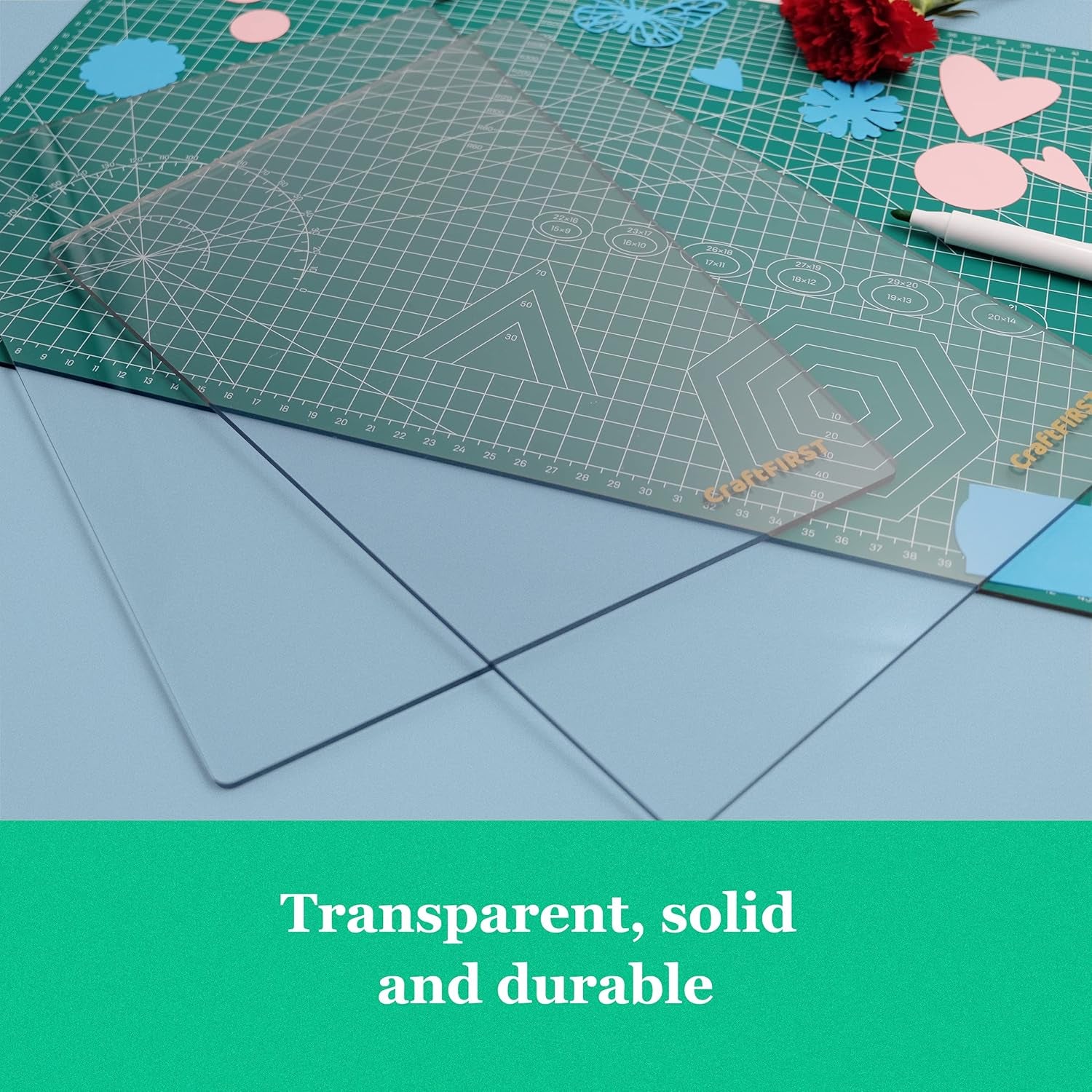 9 X 12.5" Clear Cutting Plates Die Cutting Machine Accessaries Pack of 2