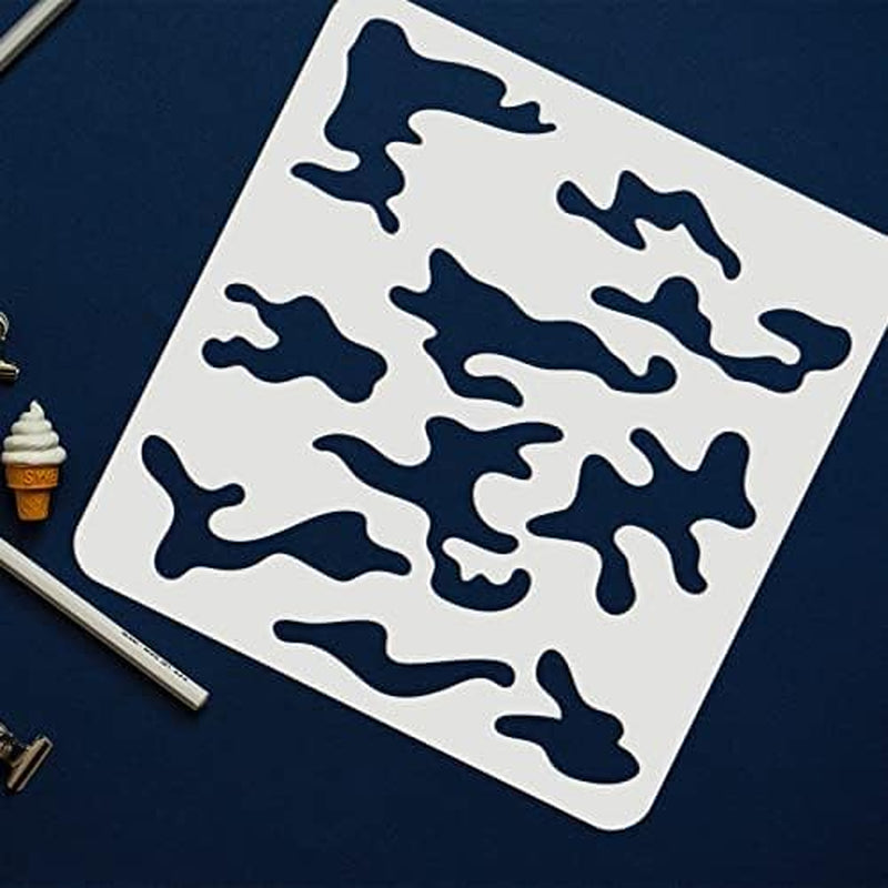 3 Pcs Camo Stencil Kit 11.8X11.8Inch Camo Stencils for Spray Paint Camouflage Pattern Stencils for Painting on Wood, Canvas, Paper, Fabric, Floor, Wall and Tile