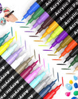 Acrylic Paint Pens for Rock Painting,Set of 18 Extra Fine Point Non-Toxic Acrylic Paint Pen Paint Markers for Stone,Ceramic,Glass,Wood,Canvas,Fabrics DIY Crafts