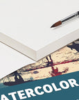 Watercolor Paper Pad 9X12 Inch, 140 Lb (300Gsm) 72 Sheets (2 Packs), Textured Painting Paper, Glued Binding - Ideal for Art, Drawing, Mixed Media, Artists, Students, Kids