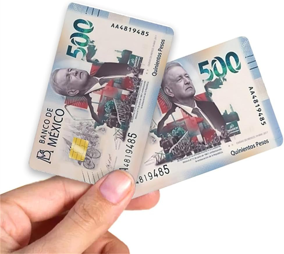 Credit Card Sticker Small Chip Debit Card Skin Cover Mexican Bank Card Transportation, Key, Debit, Credit Card Skin Removeable (500-3)