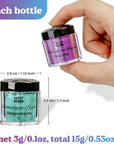 Thermochromic Pigment Powder Temperature Activated That Changes at 88°F-5 Colors Changing Powder for Nail Polish, Paint, Slime, Epoxy, Resin, Ink, Fabric Art, Casting-3 Gram Each