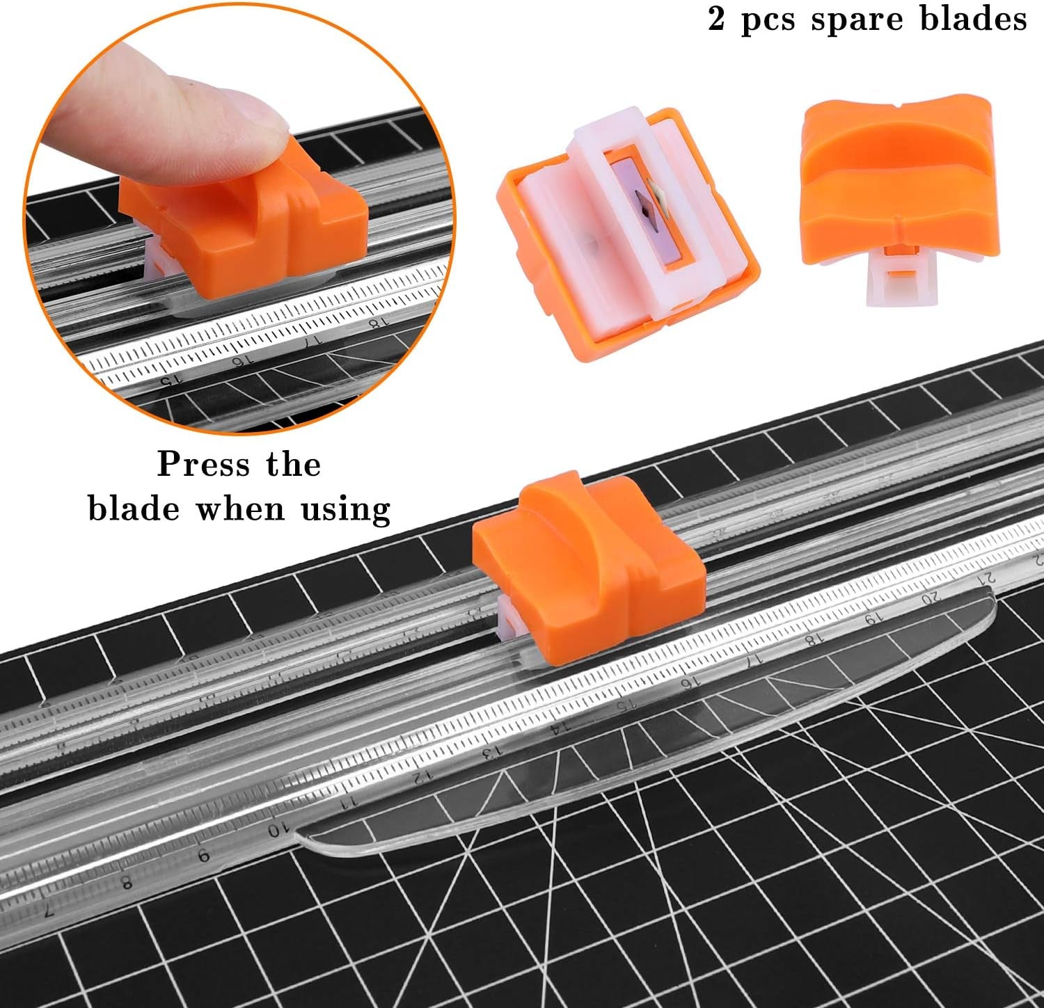 23PCS Weeding Tools for Vinyl, Craft Weeding Tools Set with 12Inch Paper Cutter and Trimmer for Scrapbooking,Silhouettes,Cameos,Lettering,Cutting,Craft Paper, Labels and Cardstock(Black)