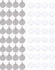 80Pcs Pendant Bezels & Clear Cabochon Domes Set for Photo Pendant Resin Craft Jewelry Making, 40Pcs Mixed Color Pendant Trays with 40 Pcs Transparent Glass Cabochons 1 Inch/25Mm Matching