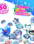 3D Sticker Maker Kit for Girls and Boys, DIY Arts and Crafts Fun for Ages 6+, Creative Toy Gift Set Includes 50+ Custom Refills- Safari Party Pack | ILY Undersea Adventure
