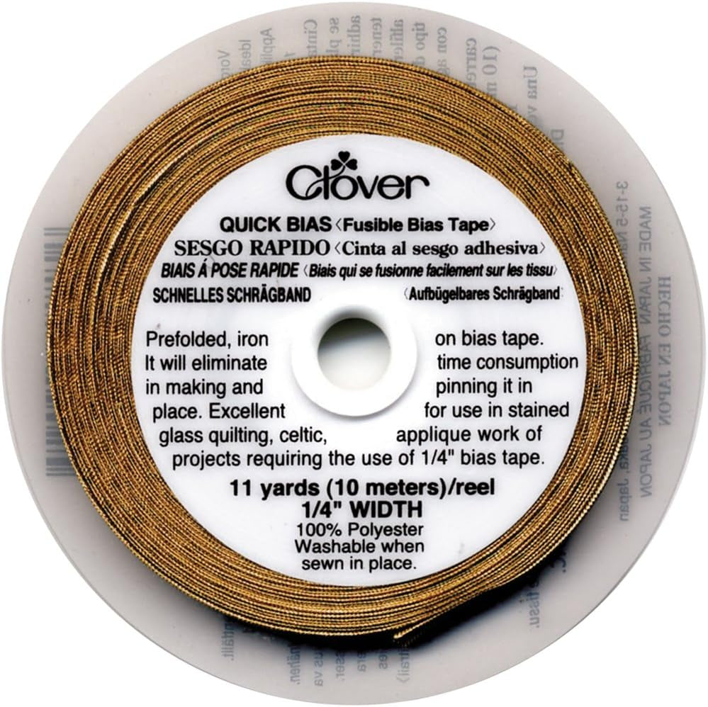 700-1128 Quick Fusible Bias Tape, 1/4-Inch Wide by 11-Yard, Black