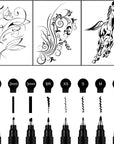 Calligraphy Pens,8 Size Calligraphy Pens for Writing,Brush Pens Calligraphy Set for Beginners, Hand Lettering Pens
