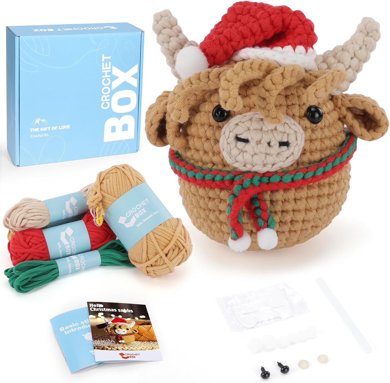 Crochet Kit for Beginners - Bee Crochet Kit, Learn to Crochet, All You Need In, Videos, Instructions, Soft Yarn, Birthday Gift for Adults