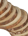 80 PCS 3.5-4 Inch Wood Slices, Natural Wood Circle Slices with Bark, Unfinished Wood Discs for DIY Crafts, Christmas Ornaments, Wedding Decorations