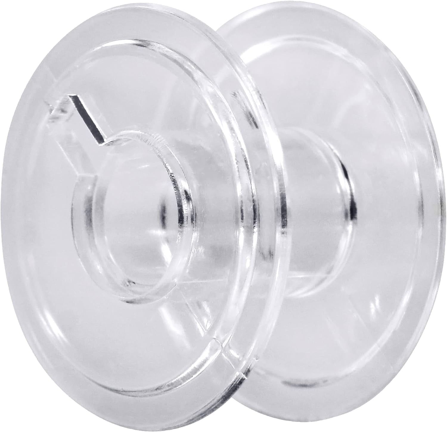 Class 15 Bobbins for Sewing Machines, Transparent Plastic Bobbins, 50 Count