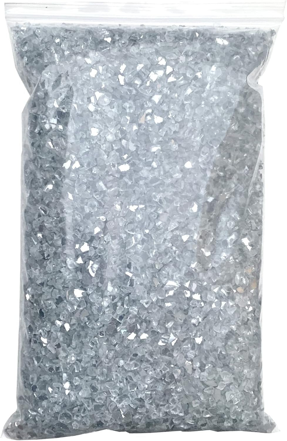 3Lb Crushed Mirror Glass for Crafts, Resin Glue Art Decorative DIY White Mirror Pieces 6-8Mm