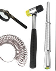 US Ring Sizing Kit,Gauge Set with Measuring Tool,Sizes 0-15 Steel Ring Mandrel.Finger Sizer1-13 with Half Size,Measuring Wedding Rings