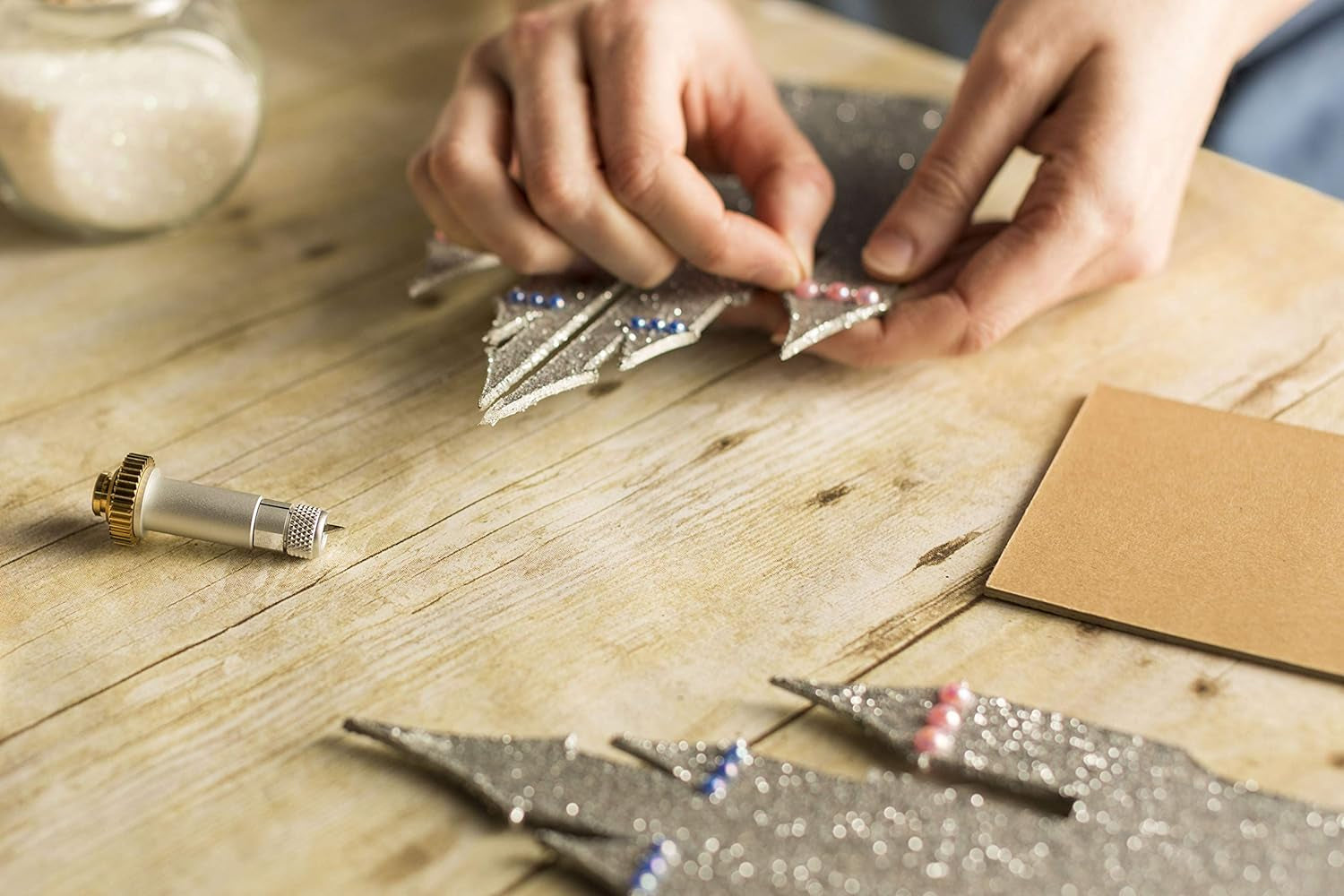 Knife Blade and Drive Housing, Hard and Durable Cutting Blade, Cuts Wood, Leather, Chipboard &amp; More, Create Puzzles, Models, Leather Goods, Compatible with  Maker Cutting Machine