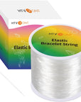 Stretchy Bracelet String - 1Mm Elastic String for Bracelet Making, 120M Elastic Cord for Bead Bracelets, Clear Bead String for Jewelry Making, Includes Bead Needle