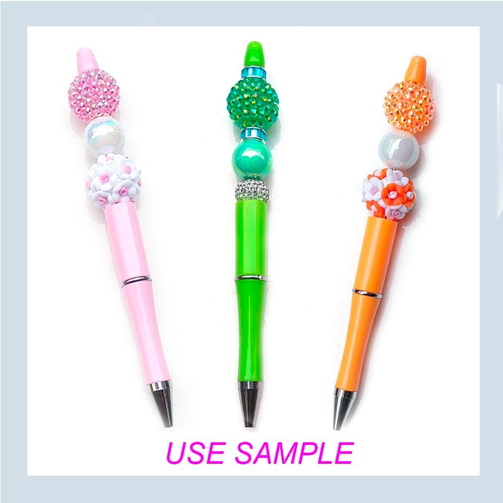 20Mm Rhinestone Beads 50Pcs Beaded Pens Beads Chunky Bubblegum Large Spacer Charms Sparkle Bling Ball Bulk Mix Colors Randomly (20Mm)