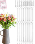 240 Pcs Floral Picks Card Holder Plastic Straight Head Flower Card Holder Stick for Card Photo Floral Bouquet Arrangement Valentine'S Day Wedding Birthday Party Decoration (Fork Shape, 9.4 Inch)