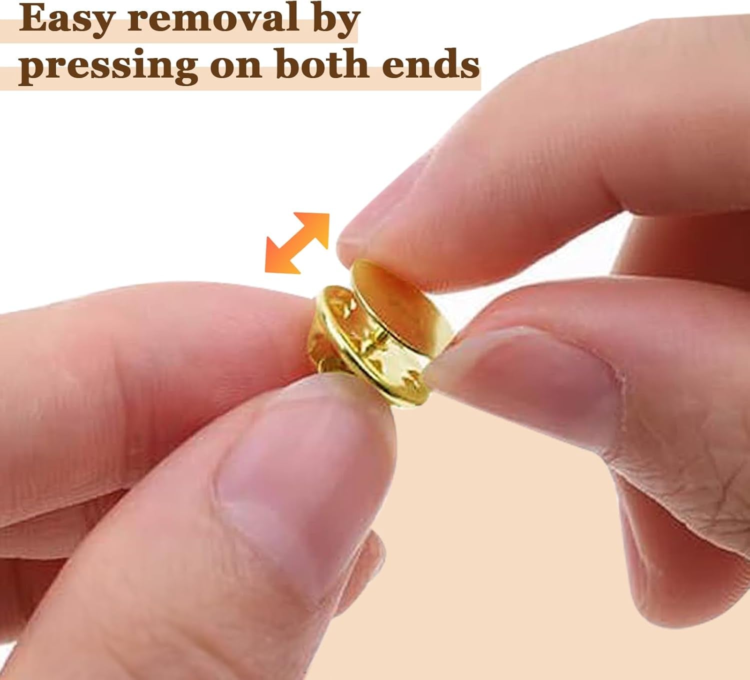 50 Pairs Pin Backs Replacement，Gold Butterfly Tie Tacks, Perfect Blank Pin Keepers for Craft Making Jewelry Making