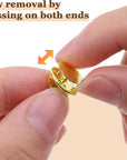 50 Pairs Pin Backs Replacement，Gold Butterfly Tie Tacks, Perfect Blank Pin Keepers for Craft Making Jewelry Making