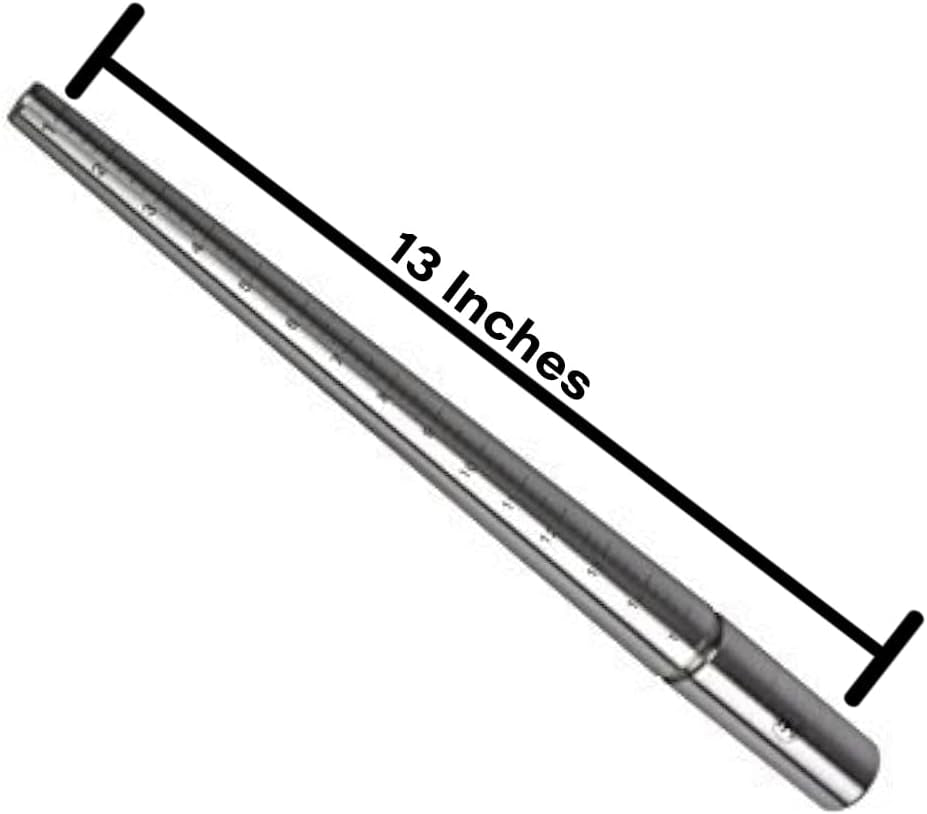 Exquisite Craftsmanship: Premium Solid Stainless Steel Ring Sizing Mandrel for Accurate Measurements, Sizes 1-16