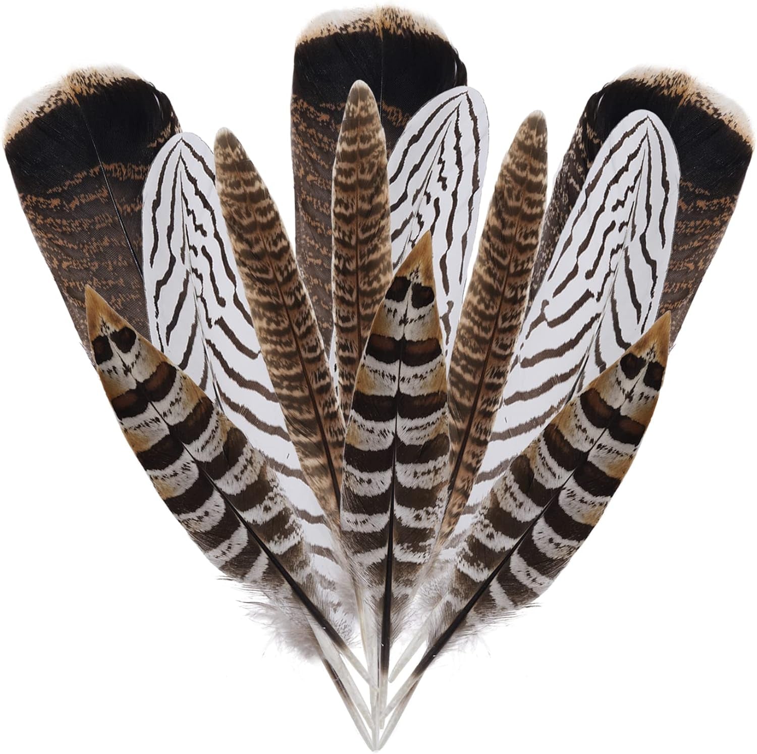 12Pcs Natural Pheasant Feathers 10-30Cm 4 Style Feathers Mixed Feathers for DIY Craft Wedding Home Party Decorations