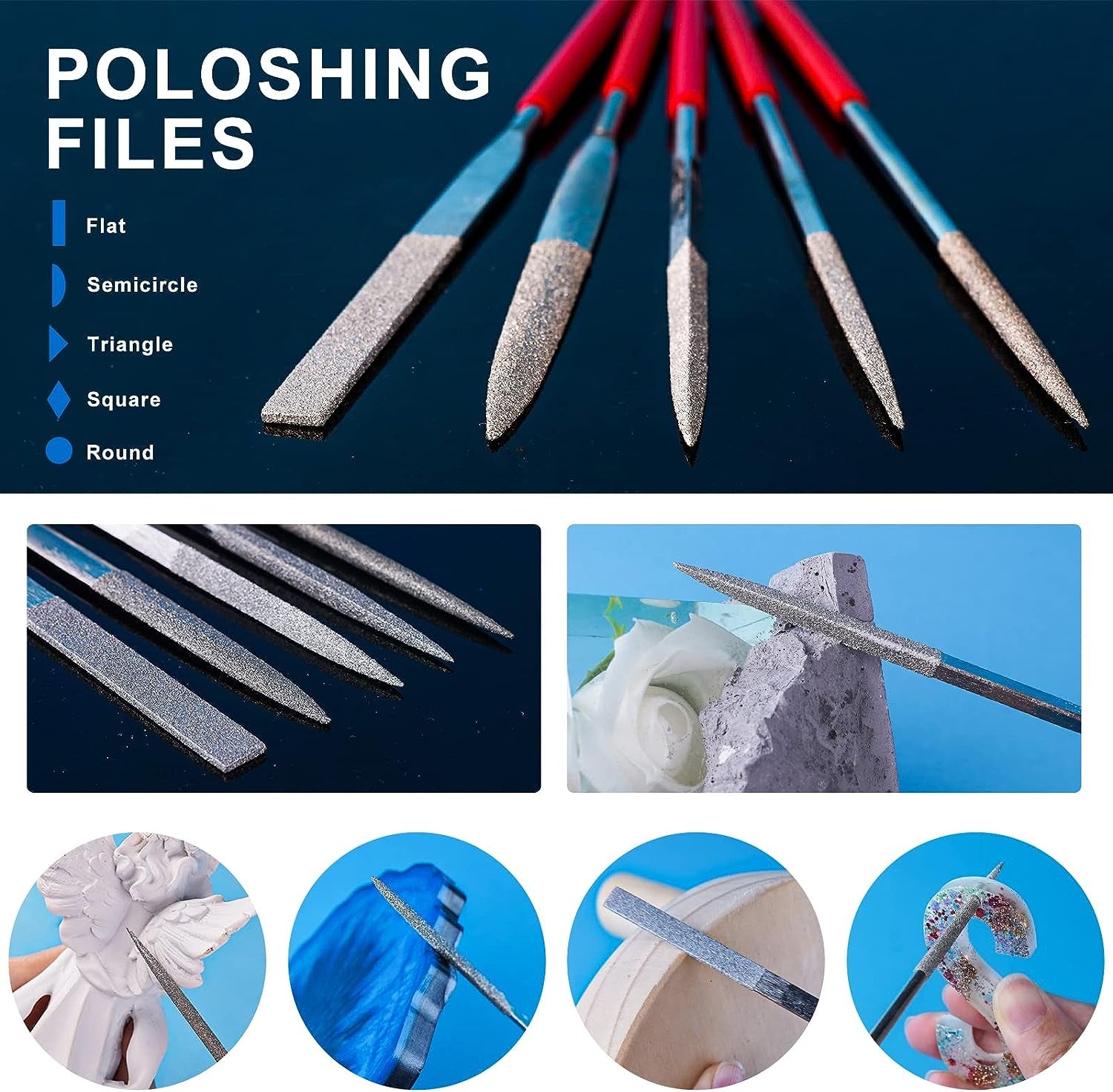 Resin Polishing Strips Kit,33Pcs Resin Supplies with Sandpaper,Resin File Kit &Blocks,Scissors,Wooden Brush,Cloth,Resin Tools for Epoxy Resin,Jewelry Making Supplies,Resin Molds