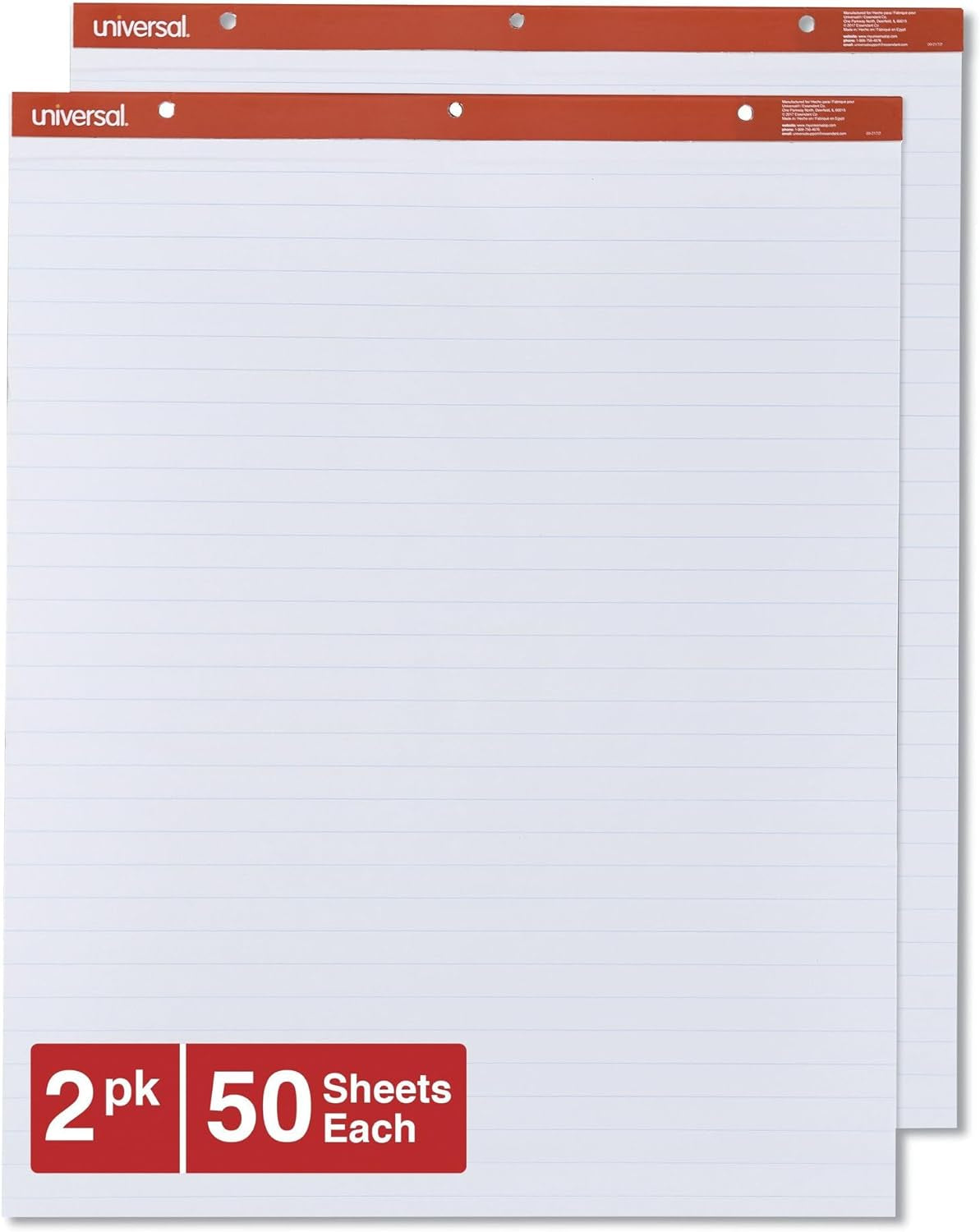 UNV35601 27 In. X 34 In. Easel Pads/Flip Charts - White (2/Carton)