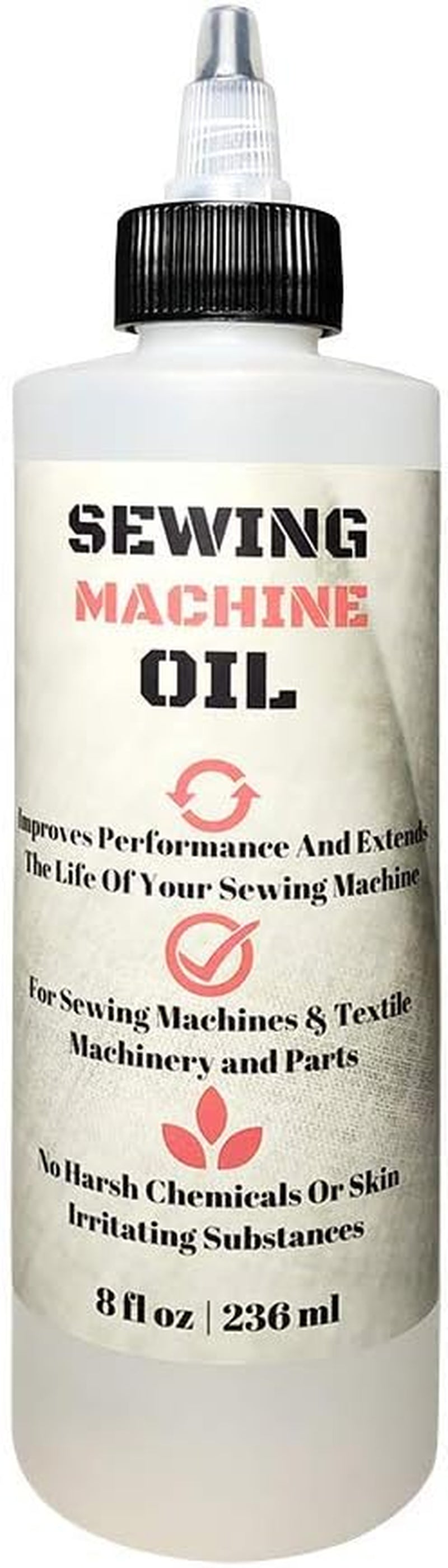 Stainless Sewing Machine Oil - 8 Oz - Custom Formulated, Compatible with Singer, Bernina, Kenmore, and Other Commerical Sewing/Embroidery Machines