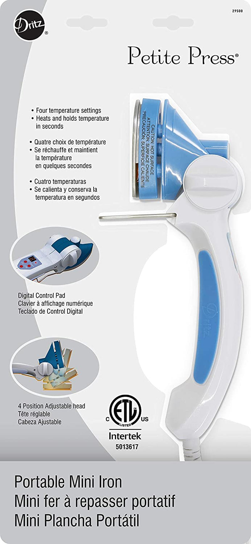 29500 Petite Press Portable Mini Iron,White