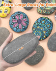 15 Pcs Extra Large Rocks for Painting, 4-5 Inch River Rocks Painting Stones Smooth Flat Rocks for Painting, Natural Rocks to Paint for Arts DIY Crafts Kids Painters