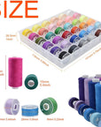 72Pcs 36 Colors Prewound Bobbins and Thread Spools for Hand & Machine Sewing, Emergency and Travel, DIY and Home, 36 Colors 400 Yards per Polyester Thread Spools