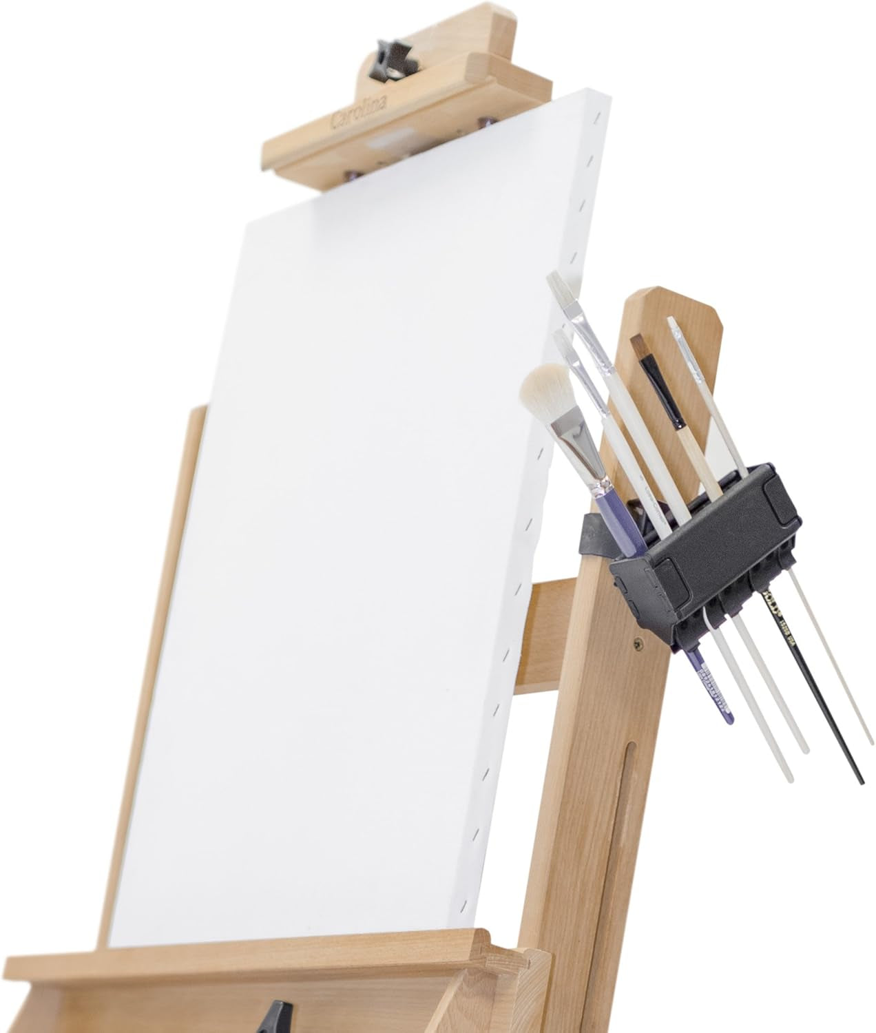 Brush Grip Paintbrush Holder and Drying Rack/Caddy, Painting Supplies (Black)