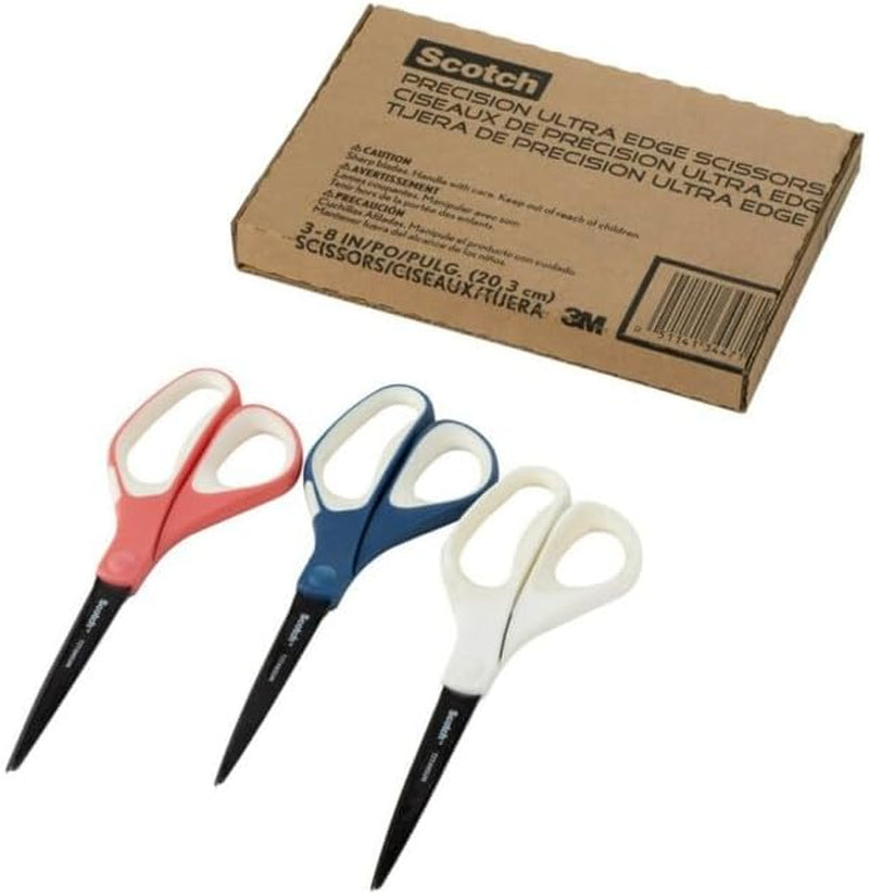 Brand Precision Ultra Edge Scissors, 8 Inch, 3-Pack (1458-3AMZ-ESF)