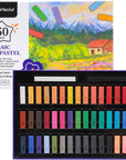 72Pcs Soft Pastels, 70 Colors Including 4 Fluorescent Colors, Extra Free Black & White, Square Chalk for Drawing, Blending, Layering, Shading, Pastels Art Supplies