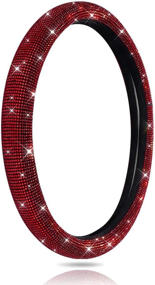 Luxury Diamond Rhinestone Steering Wheel Cover – Universal Fit &amp; Anti-Slip
