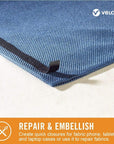 Sticky Back for Fabrics, 10 Ft Bulk Roll No Sew Tape with Adhesive, Cut Strips to Length Peel and Stick Bond to Clothing for Hemming Replace Zippers and Snaps, Black