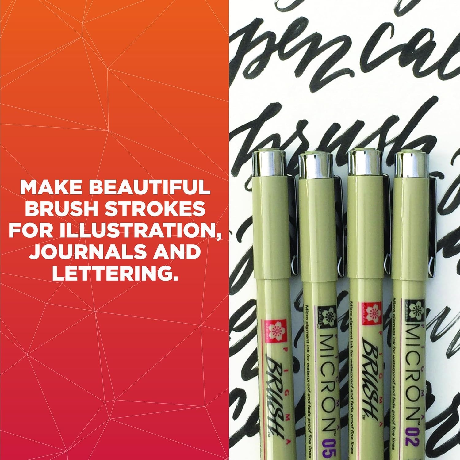 Pigma Micron Brush Pens - Archival Black and Colored Ink Pens - Pens for Writing, Drawing, or Journaling - Black and Assorted Colored Ink - Brush Nibs - 8 Pack