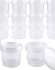 15 Pack 8 Oz Slime Containers with Lids and Handles,Mini Toy Storage Case