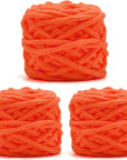 Blanket Yarn 3 Pack of 100G/3.5Oz - White Chenille Yarn 6 Super Bulky - Knitting, Crocheting & Crafts Chunky Yarn
