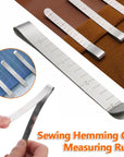 Set of 20 Sewing Clips, Stainless Steel Hemming Clips 3 Inches Measurement Ruler Quilting Supplies, Hem Marker, Sewing Supplies and Accessories