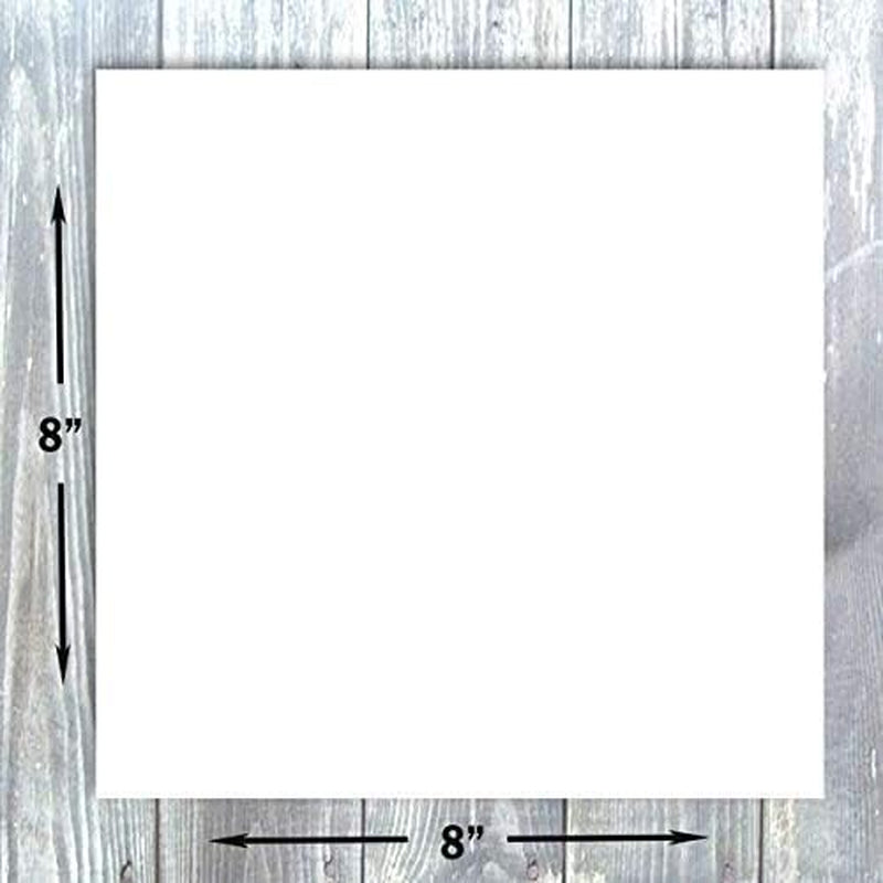 8X8 White Scrapbook Cardstock Paper 80Lb Cover Card Stock 100 Pack (Bright)