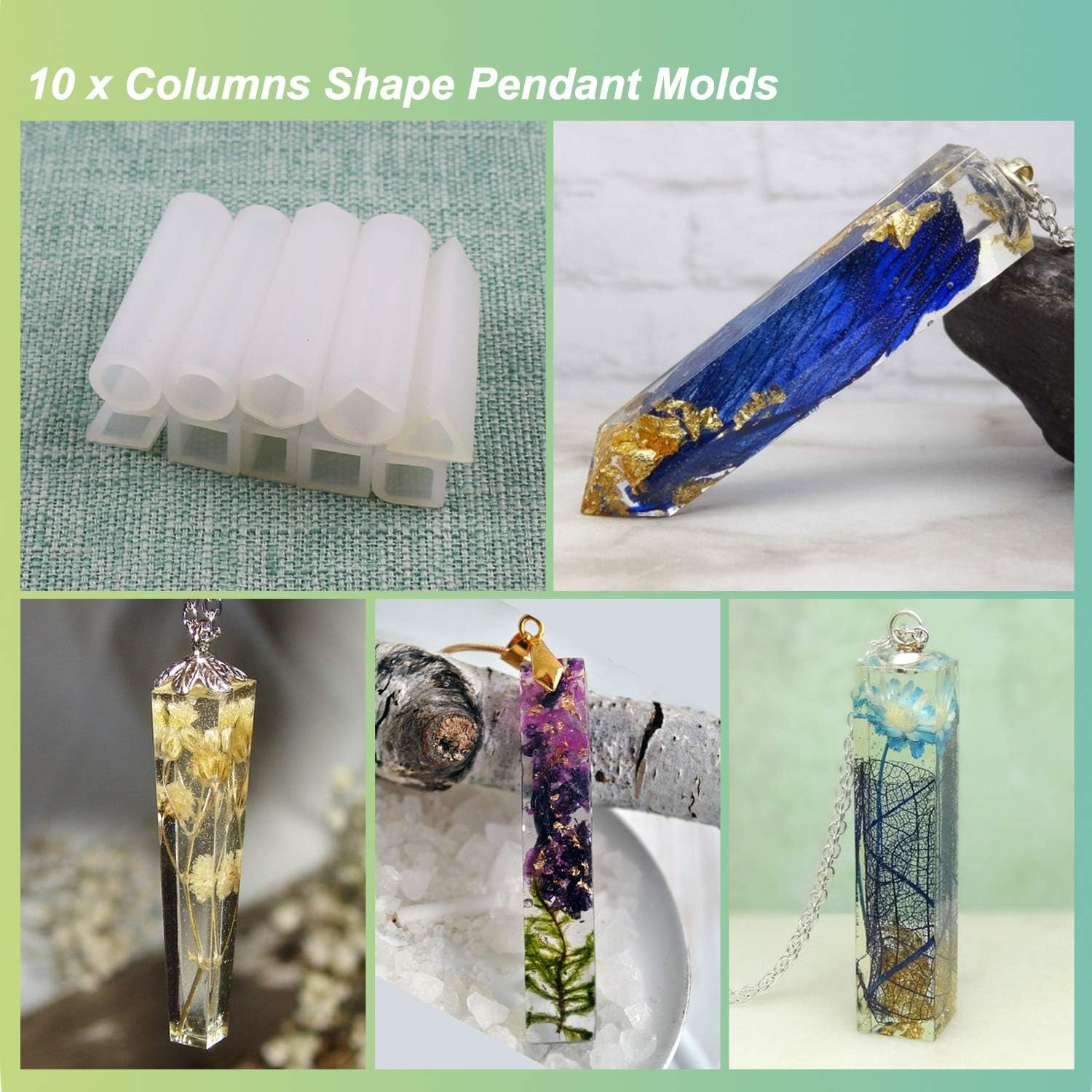 30Pcs Resin Jewelry Molds, Jewelry Molds for UV Resin, Resin Silicone Molds Kit with Bracelet Molds,Pendant Molds,Ring Molds for Epoxy Resin