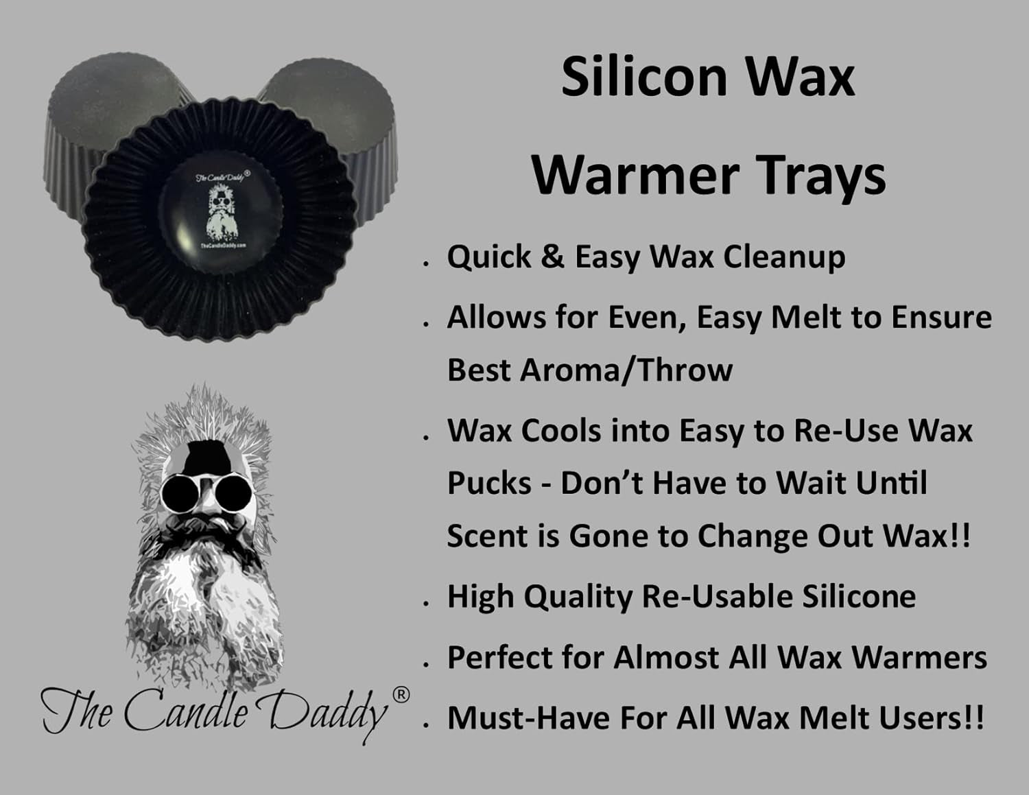 Pack of (3) Silicone Wax Warmer Liners - Re-Usuable - Must Have for All Wax Melt Users Easy Clean Up, Keep Wax Longer, Best Aroma/Throw
