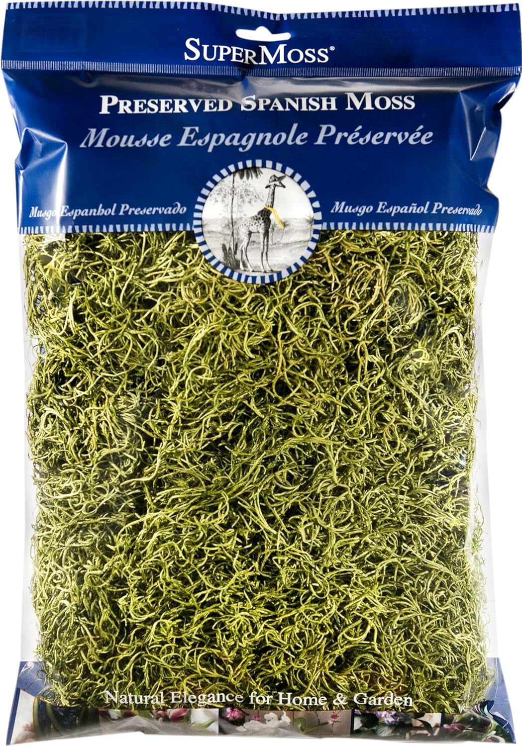 (26968) Spanish Moss Preserved, Chartreuse, 8Oz (200 Cubic Inch)