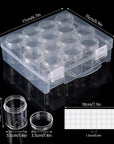 Bead Organizer Box, Diamond Painting Art Storage Box, Diamond Painting Art Accessories Bead Storage Containers 14 Slots Clear Embroidery Bead Storage Organizer Container with Lids for Beads (2 Pack)