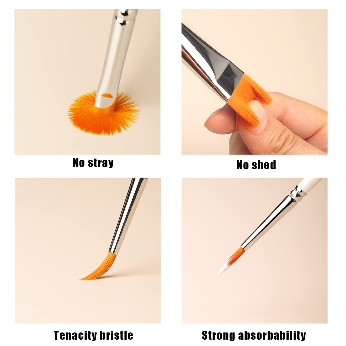 Face Paint Brush Set, 10Pcs Artist Brushes for Body Face Painting, Acrylic Painting Watercolor Oil Gouache