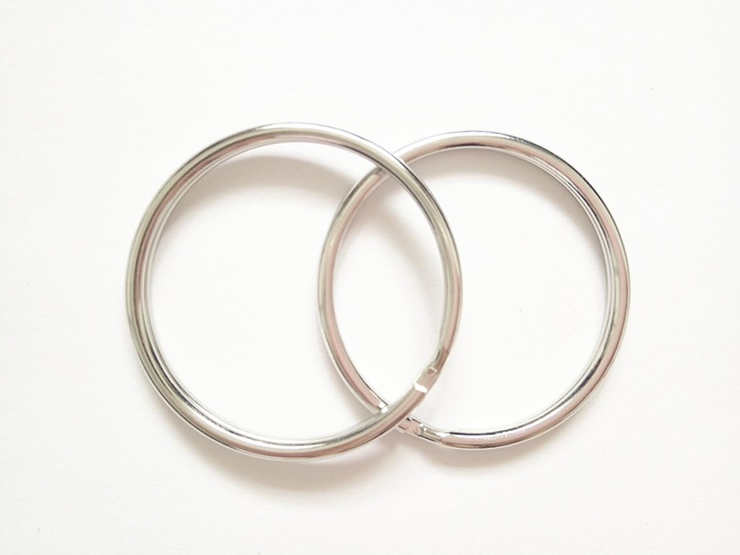 50 Pcs - 38Mm 1.5" round Edged Split Key Chain Ring Connector Keychain Keyring