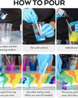 Acrylic Pouring Kit, Artist Starter Supplies Including 19 Colors Acrylic Paints,Pouring Medium, Silicone Oil, Canvases, Gloves, Strainers, Mixing Stick, Instructions for Flow DIY Painting