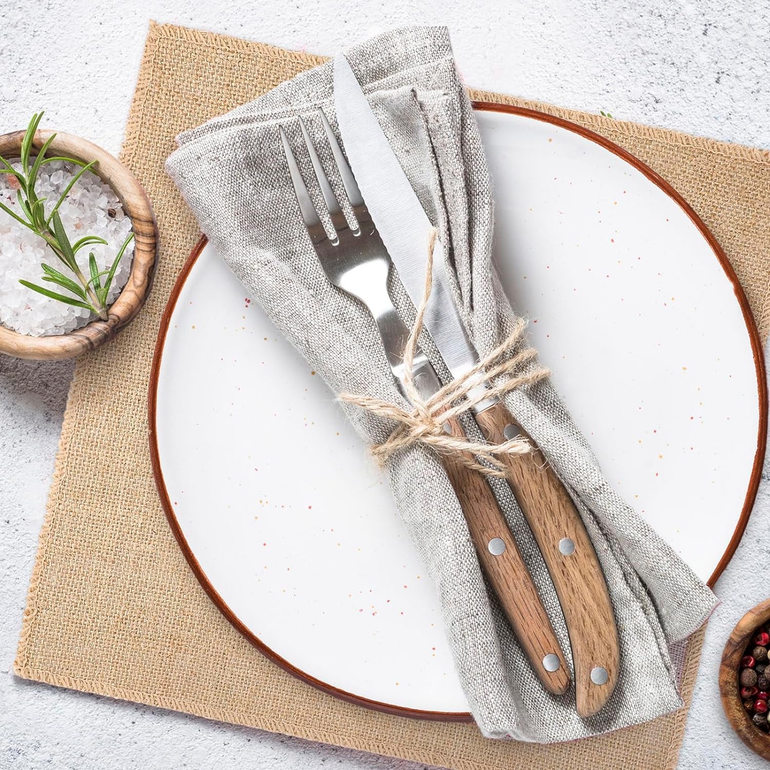 10 Pcs Burlap Squares Multipurpose Natural Burlap Fabric Burlap Centerpiece Burlap Placemats Farmhouse Gardening Country Crafts for Home Weddings Kitchen Table Decorations (13 X 13'')