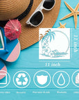 9Pcs Ocean Sea Turtle Jellyfish Dolphin Skeleton Fish Stencils Sea Animal Tropical Template Hawaiian Palm Tree Beach Dolphin Shark Stencils for Painting on Wood DIY Craft Wall Décor (Fancy)