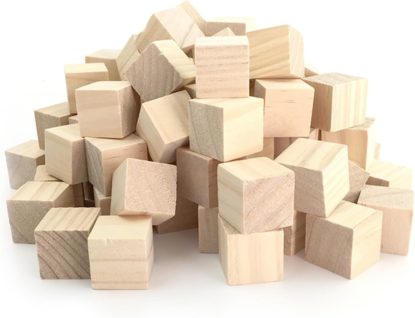 Unfinished Wooden Blocks 1Cm, Pack of 500 Small Wood Cubes for Crafts and DIY Home Decor